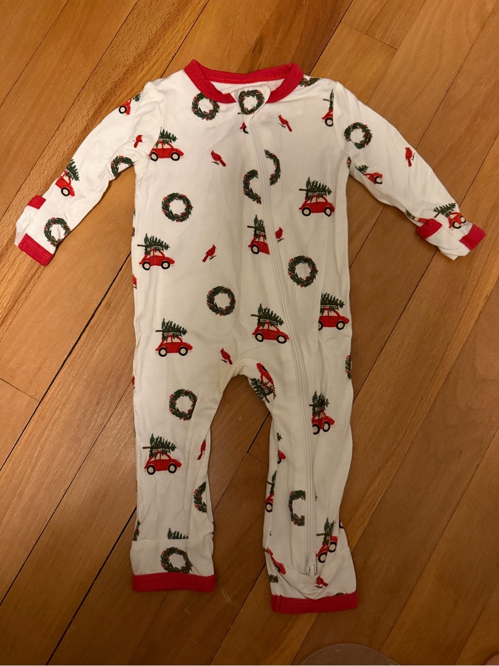 Kyte baby Holiday One-Piece Pajamas - Red & White